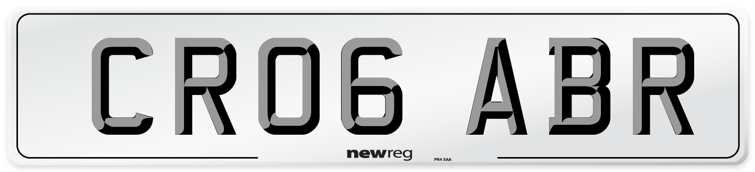 CR06 ABR Number Plate from New Reg